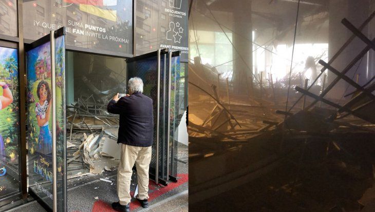 Derrumbe en un cine de Palermo