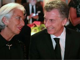 Mauricio Macri con Christine Lagarde