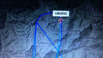 Radar con el vuelo que trasladaba al plantel del Chapecoense Radar con el vuelo que trasladaba al plantel del Chapecoense