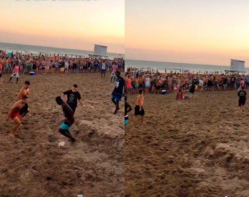 Patadas y codazos: el áspero partido entre senegaleses y argentinos en Villa Gesell
