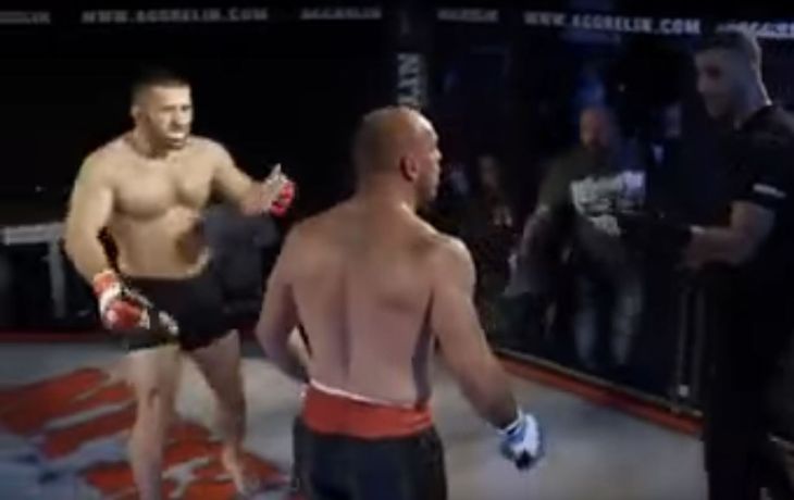 Un peleador de MMA le pegó al árbitro