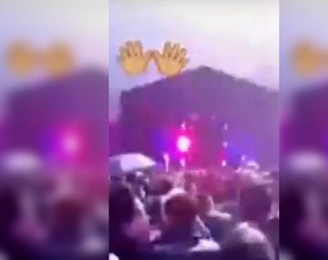 VIDEO: Cayó un rayo en una fiesta electrónica y el escenario se vino abajo