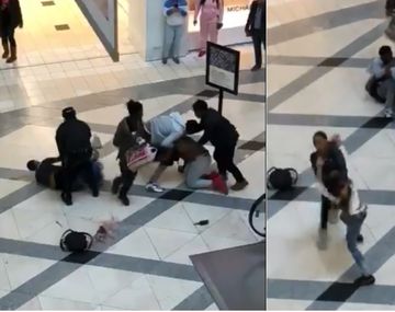 VIDEO: brutal pelea de cinco personas en un shopping
