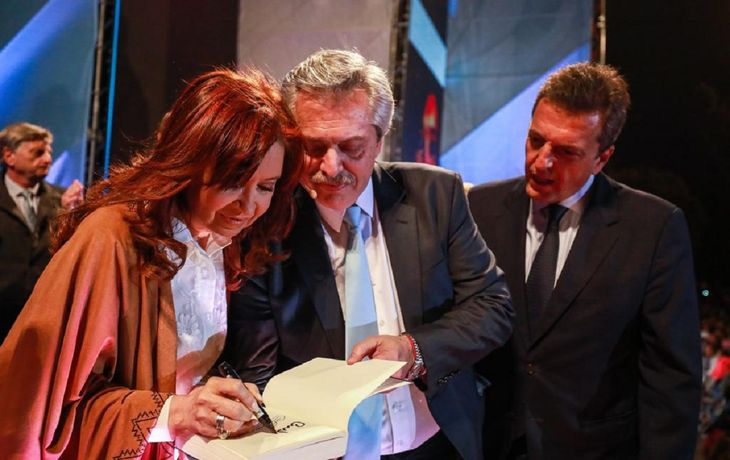 Cristina Kirchner, Alberto Fernández y Sergio Massa