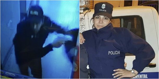 Las cámaras de seguridad de la comisaría captaron a los delincuentes que balearon a Rocío Villarreal