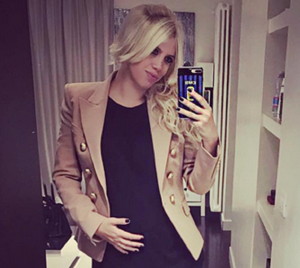 Wanda Nara mostró su embarazo de ocho meses y medio.
