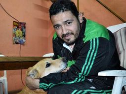 Jesús Hueche y su perro Jesús Hueche y su perro