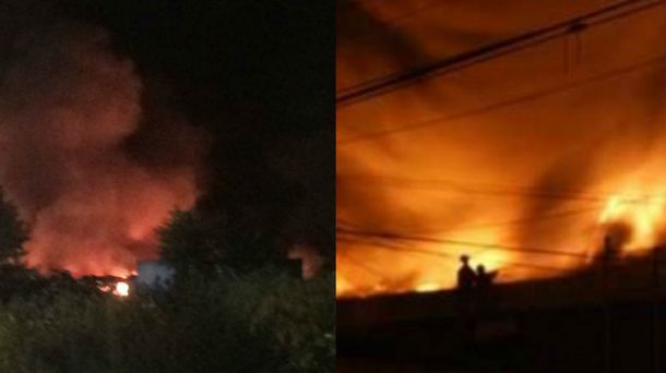 Se incendia una fábrica de neumáticos en José León Suárez