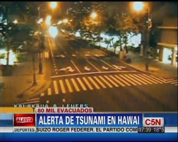 Alerta de tsunami en Hawai tras el terremoto en Canadá