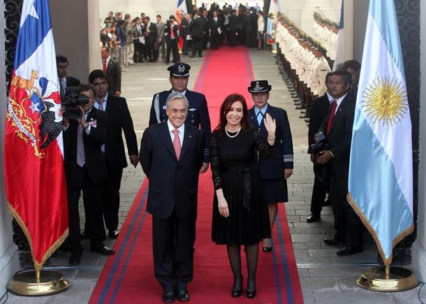 Cristina Fernández de Kirchner y Sebastián Piñera
