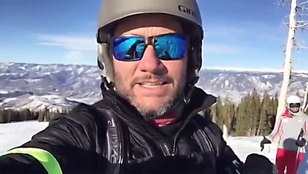 Videos: las vacaciones de Diego Torres haciendo snowboard