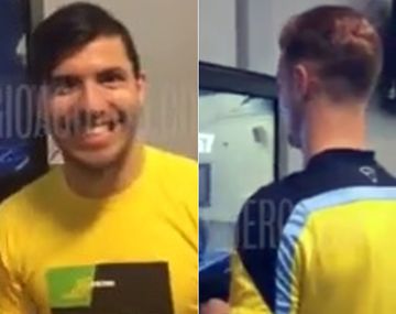 El Kun Agüero le ganó una divertida prueba al arquero del Manchester City