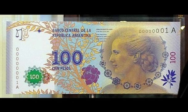Cómo distinguir un billete falso de 100 pesos con la cara de Eva Perón