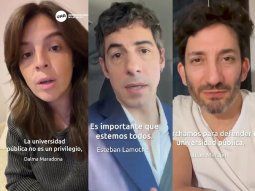 Dalma Maradona, Esteban Lamothe, Juan Minujín y Gonzalo Heredia, entre los famosos que instaron a marchar por la Ley de Financiamiento Universitario. Dalma Maradona, Esteban Lamothe, Juan Minujín y Gonzalo Heredia, entre los famosos que instaron a marchar por la Ley de Financiamiento Universitario.