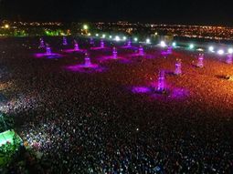 El predio La Colmena, lleno de gente @dronmardelplata