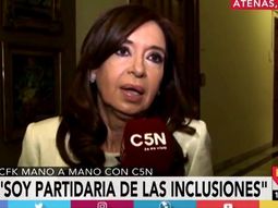 Cristina habló desde Grecia Cristina habló desde Grecia