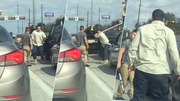 Dos conductores se trenzaron a palazo limpio en una autopista de Texas