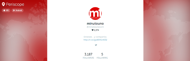 Periscope lanza sus perfiles web