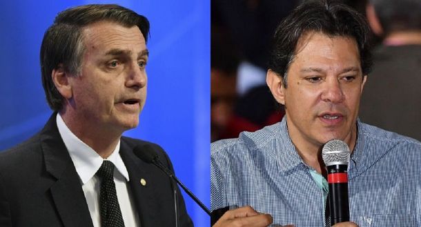 Jair Bolsonaro y Fernando Haddad.