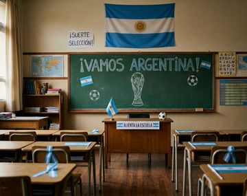 Sin clases en 20 provincias este miércoles 15 de julio cuando juega la Selección Argentina vs. Inglaterra. Foto: IA.