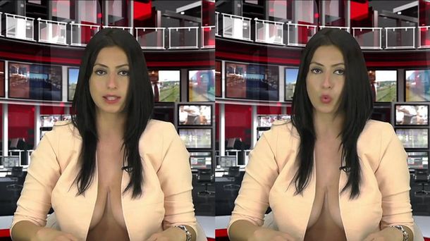 Una presentadora decidió dar las noticias despojada de prejuicios y de ropa