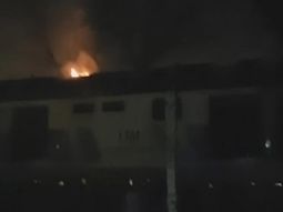 Se incendió una formación del tren San Martín