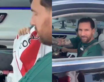 La reacción de Lionel Messi cuando le pidieron firmar una camiseta de River
