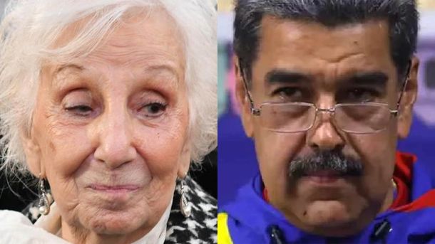 Estela de Carlotto y Nicolás Maduro.