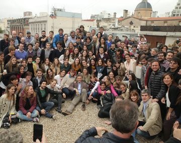 Mauricio Macri compartió este viernes un asado con el equipo de campaña de PRO, en la sede partidaria de la calle Balcarce, a dos días de las PASO nacionales.