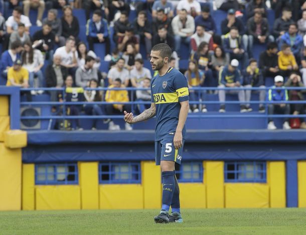 Fernando Gago en la Reserva de Boca - Crédito: @BocaJrsOficial