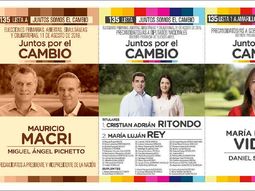Boleta de Juntos por el Cambio en Provincia