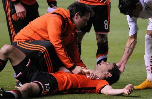 Lucas Alario y otra lesión en el hombro