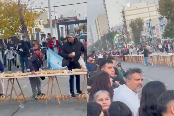 Descontrol en Avellaneda: el sándwich de matambre a la pizza más largo del mundo terminó en serios disturbios