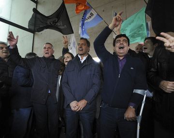 En el mausoleo de Perón