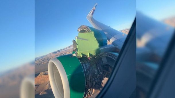 Pánico entre los pasajeros de un avión: se destruyó la turbina en pleno vuelo