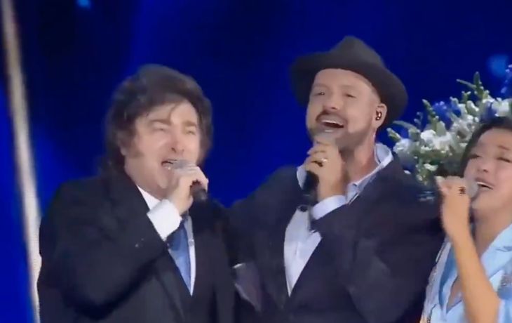 Javier Milei cantó Libre en Israel.