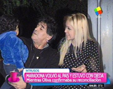 Para Rocío que lo mira por TV: Diego y Ojeda se mostraron juntos otra vez