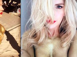 Laurita se animó al body painting Laurita se animó al body painting