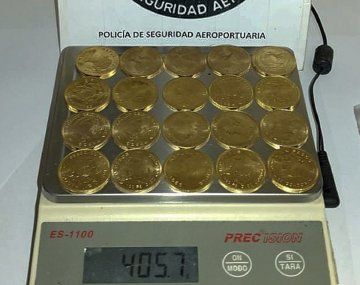 Viajaba rumbo a Mendoza con 107 monedas de oro valuadas en $23 millones