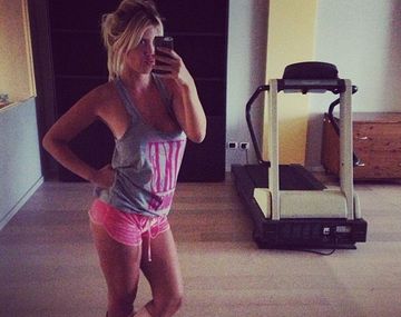 El look hot de Wanda Nara para hacer gimnasia