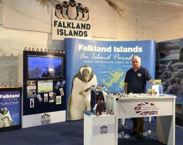 Este es el stand de las Falkland Islands