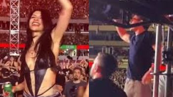 cazzu y franco colapinto dijeron presente en el recital de airbag en el monumental cazzu y franco colapinto dijeron presente en el recital de airbag en el monumental