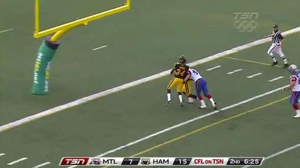 Por canchero, terminó perdiendo el touchdown más fácil