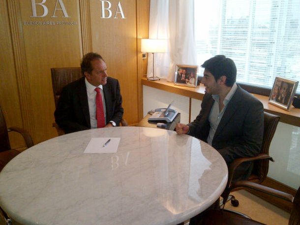 Scioli se reunió con Facundo Moyano y disidentes del PJ