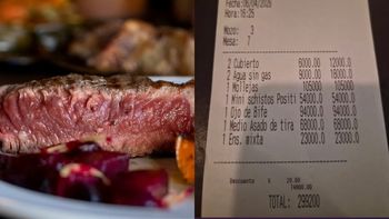 Ticket viral: qué comió una pareja fue a una parrilla, les hicieron 20% de descuento y pagó $299.200