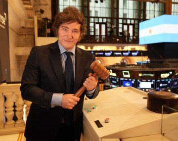 Javier Milei, eufórico con su visita a Wall Street