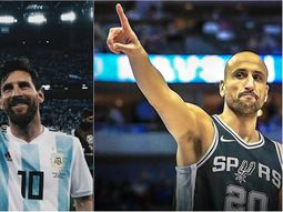 Lionel Messi y Manu Ginóbili