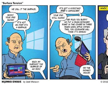 Un comic predijo que Apple copiaría a la Microsoft Surface