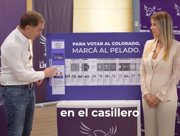 El insólito spot de La Libertad Avanza en el que Diego Santilli y Karen Reichardt llaman a marcar al Pelado