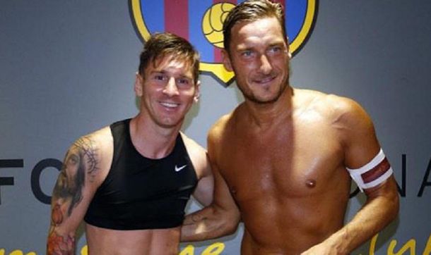 Lionel Messi se rindió a los pies de Totti: Siempre te admiré